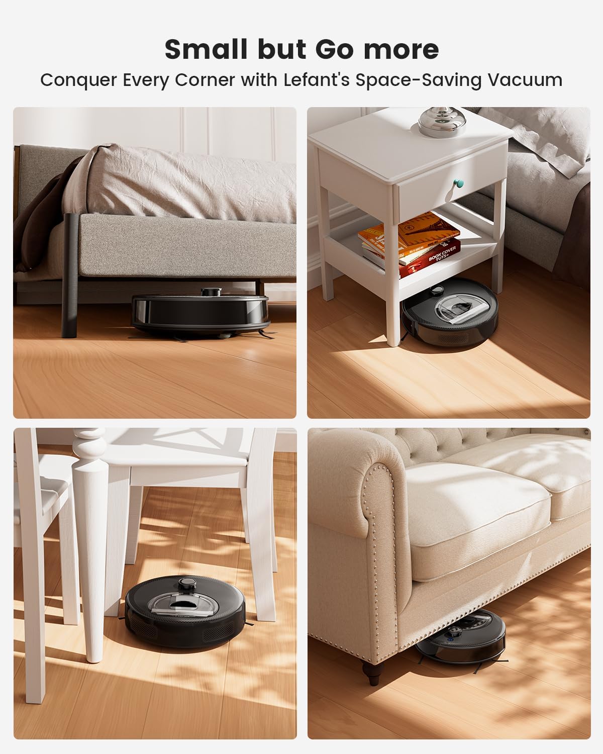 Lefant M330 Pro Robot Vacuum Cleaner For Home Mop For Floor 6000pa Long Battery Life