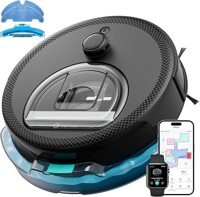 Lefant M330 Pro Robot Vacuum Cleaner For Home Mop For Floor 6000pa Long Battery Life
